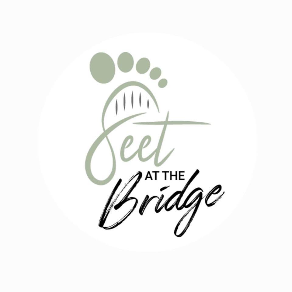 Feet at the Bridge Logo White Feet at the Bridge Logo White
